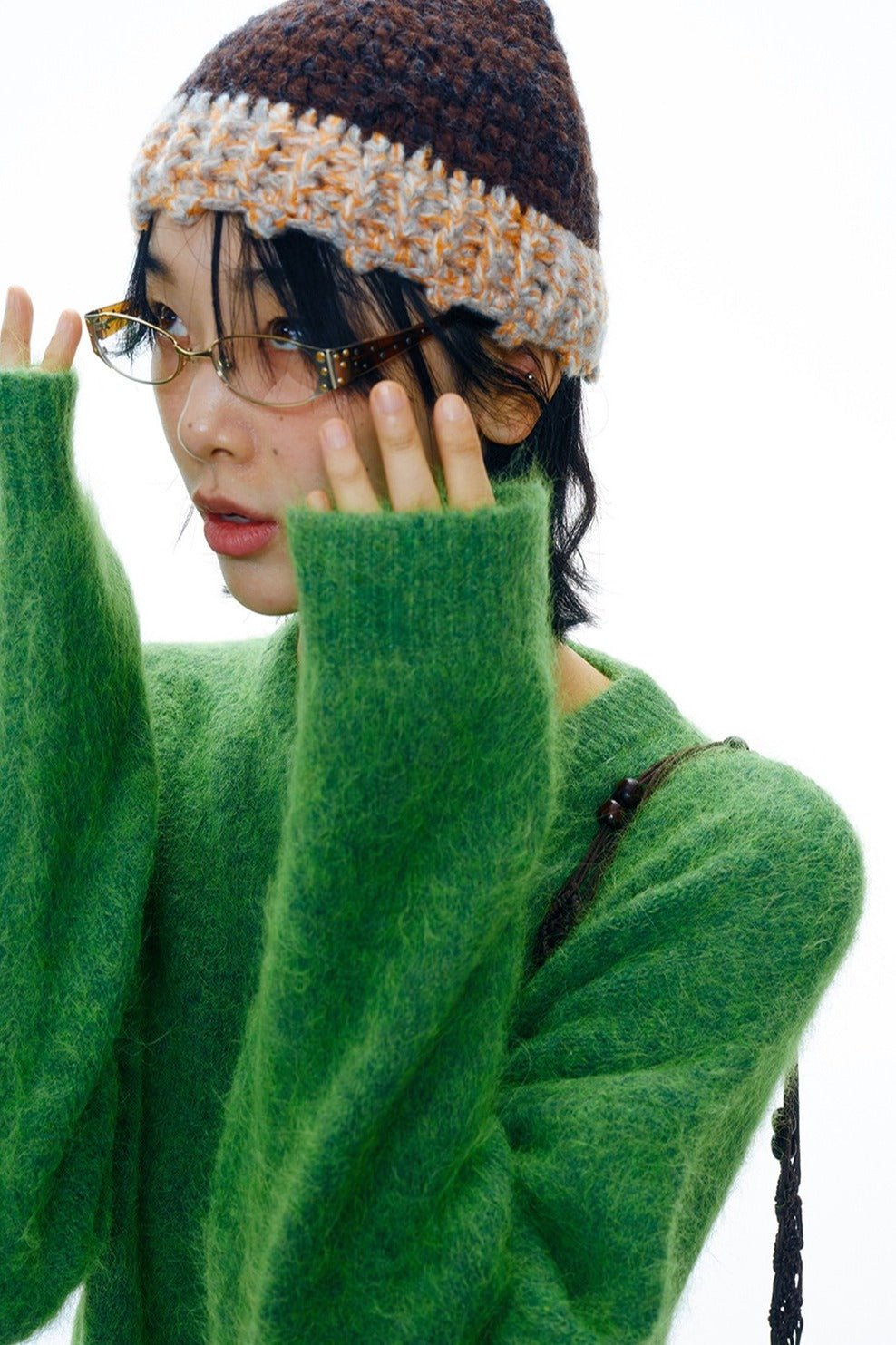 Alpaca blend henley pullover sweater | 5 color