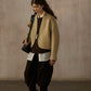 Wool-alpaca structured fit cropped jacket | 4 color