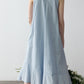 100% cotton ruffled design sleeveless dress | 4 color