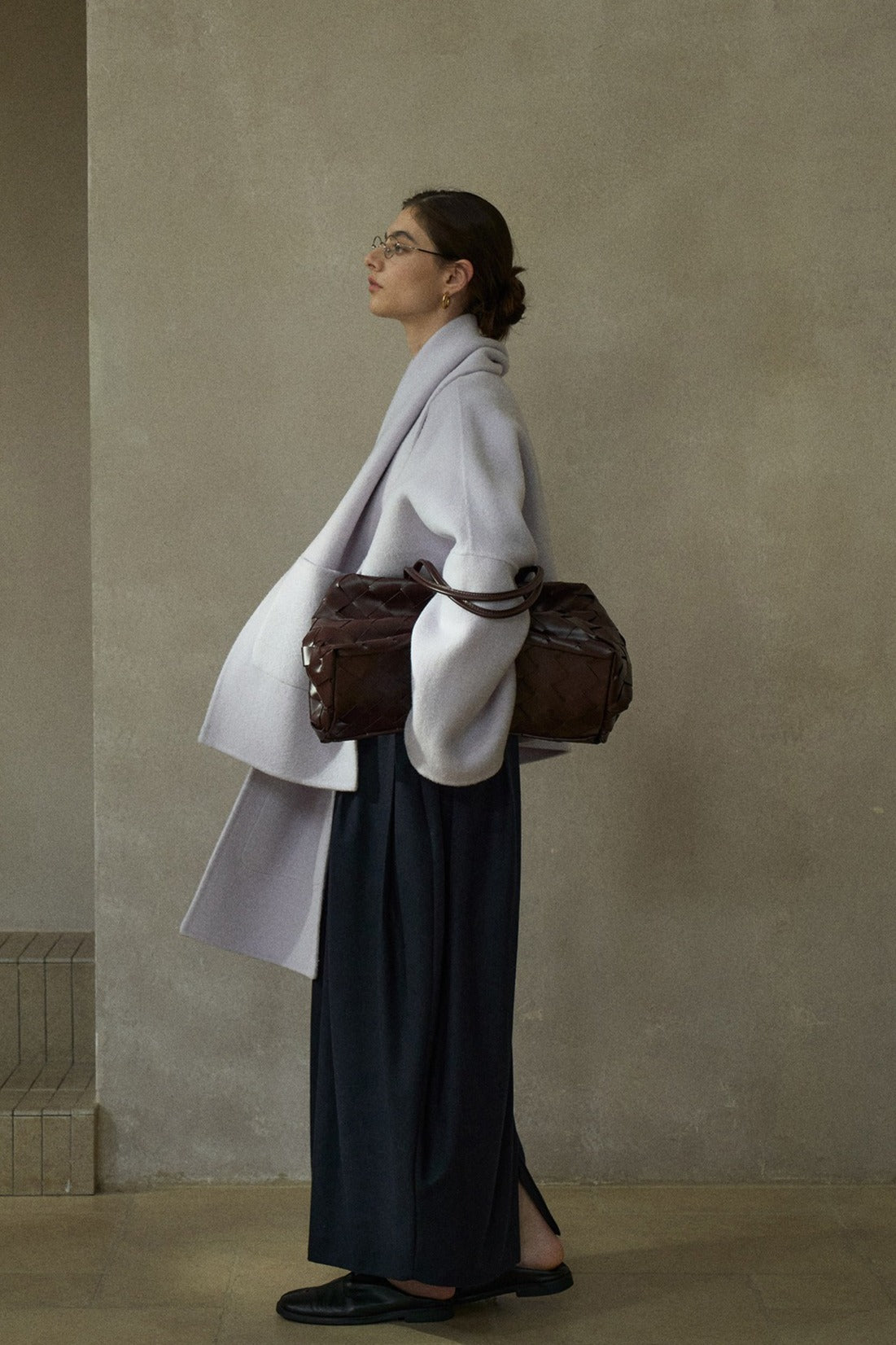 100% wool collarless minimalist design jacket | 3 color