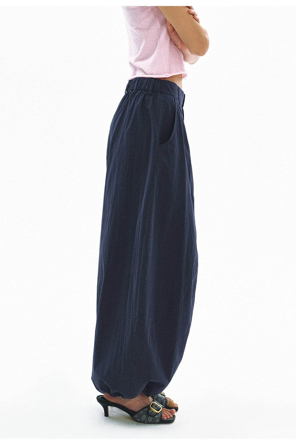 Cotton-blend starfruit-shaped pants | 3 color