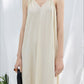 Cotton blend twisted ribbon backless dress | 3 color