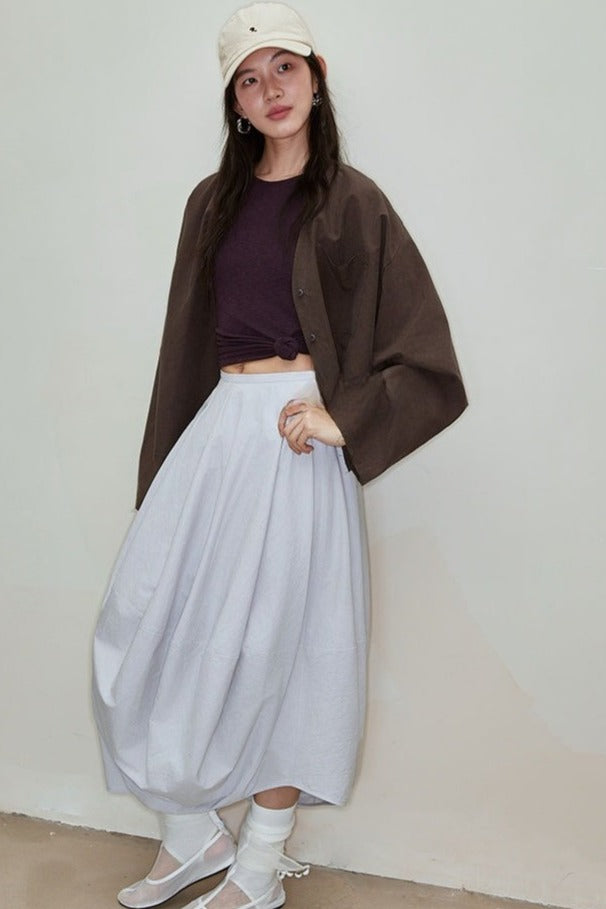 Lightweight voluminous balloon skirt | 3 color