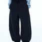 Wool-cotton filling cozy quilted loose pants | 4 color