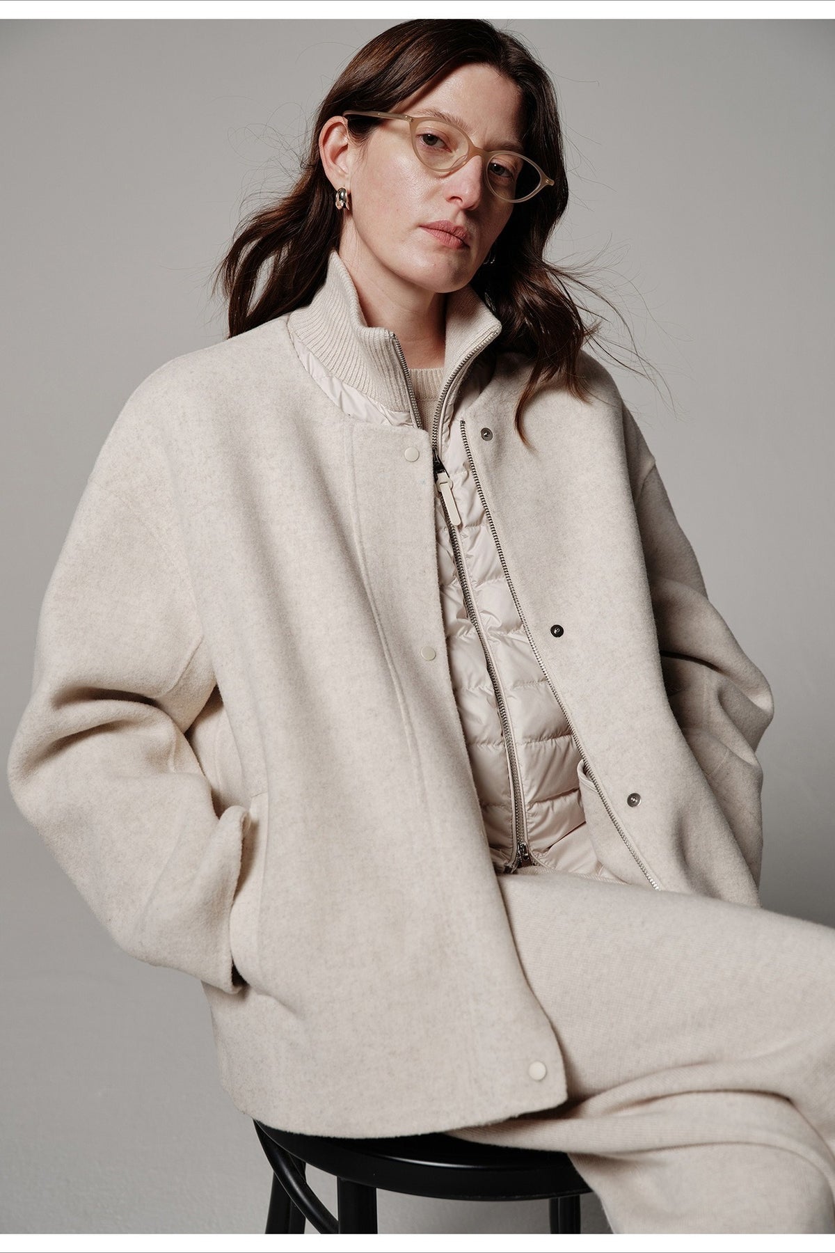 100% wool minimalist coat | 2 color