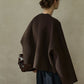 100% wool collarless minimalist design jacket | 3 color