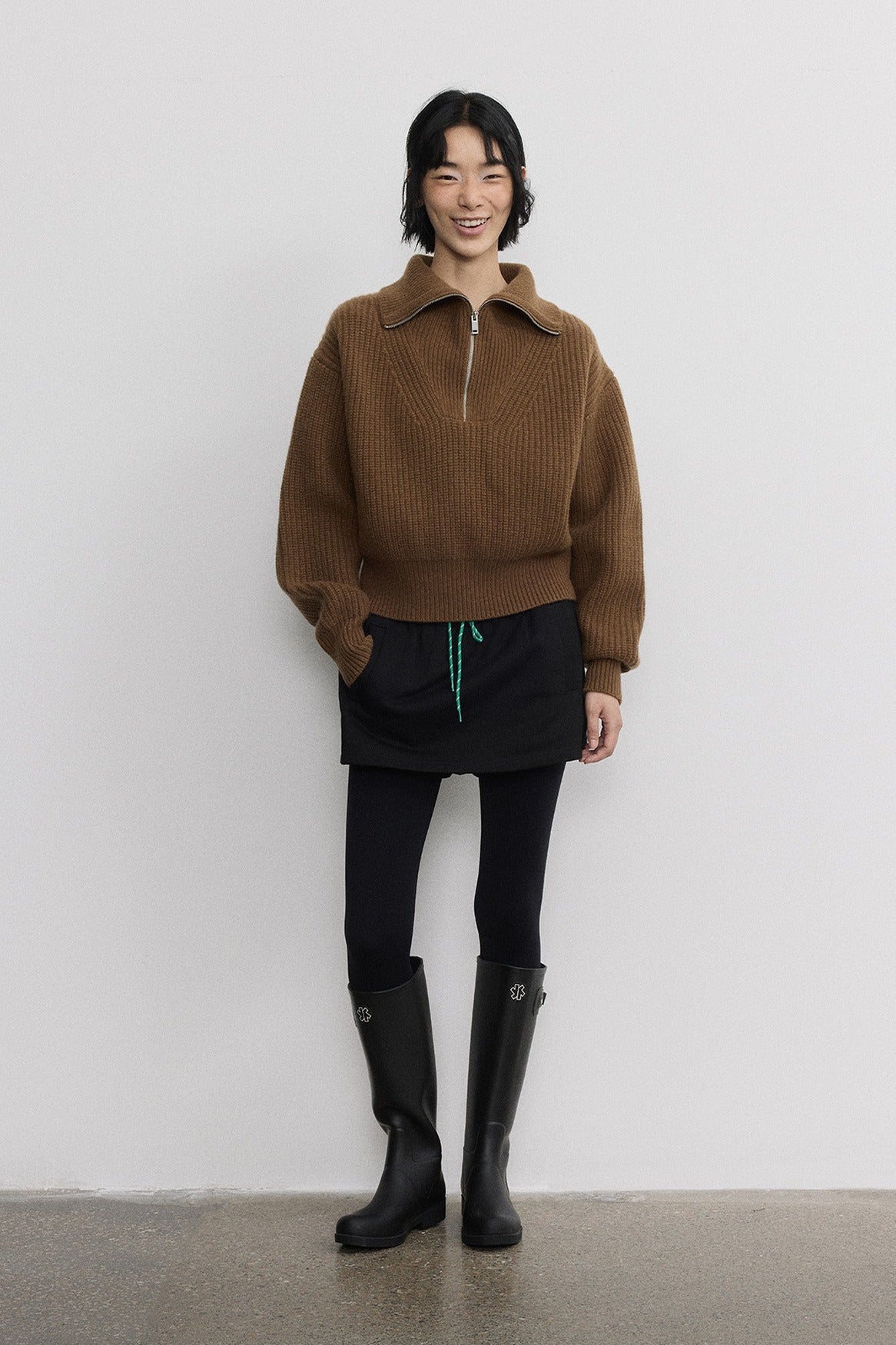 100% sheep wool silhouetted pullover sweater | 3 color