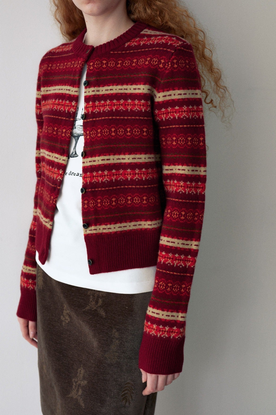 Cárdigan de cuello redondo 100% lana de oveja | 4 colores