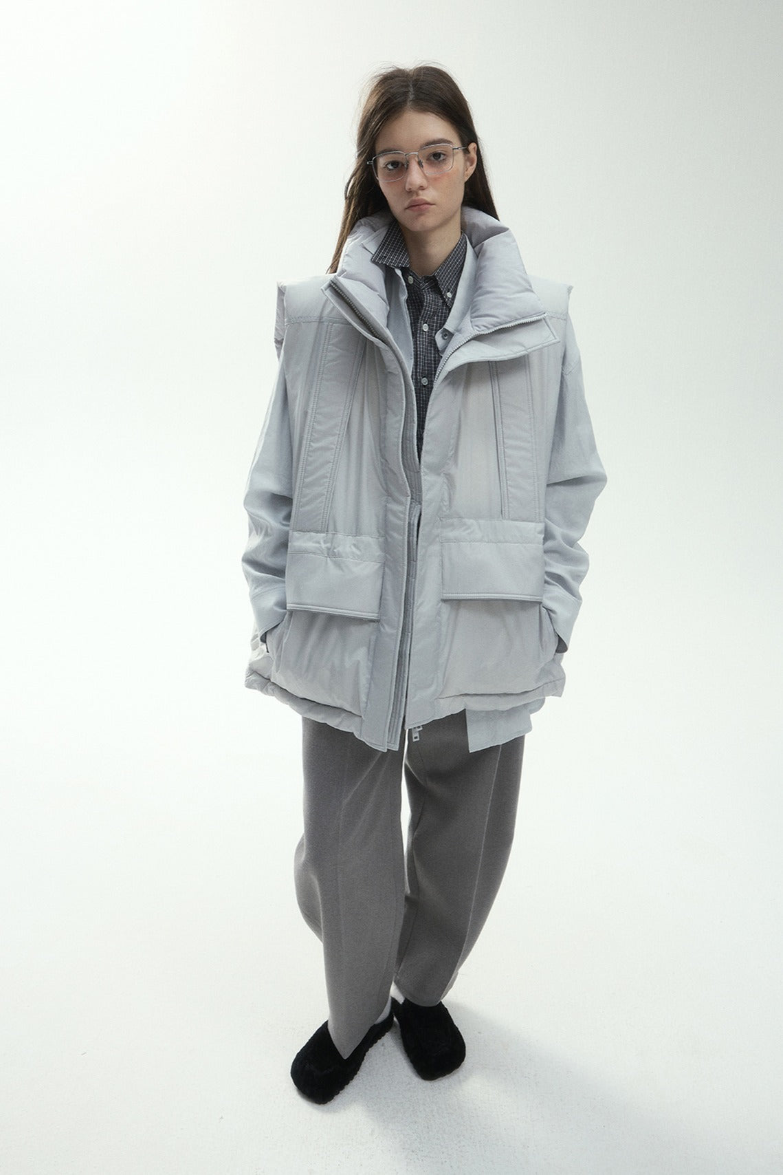 90% duck down OVERSIZED down-jacket vest