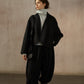 Wool-alpaca structured fit cropped jacket | 4 color