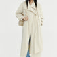 Cotton blend crinkled surface cape trench coat | 2 color