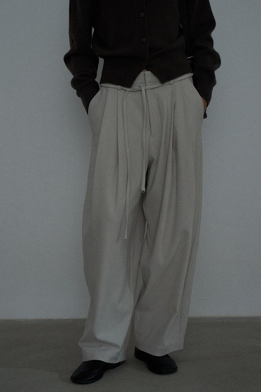 Cocoon shaped relaxed fit casual pants | 4 color