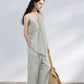 Lyocell blend loose fit stripped pants | 2 color
