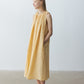 Lyocell blend pleated neck sleeveless dress | 3 color