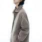 Plush wool-blend “pearl-fleece” oversized jacket | 2 color