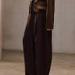 Wool blend wide-leg banana casual pants | 5 color