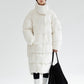 Cocoon-shape stand collar down coat | 2 color
