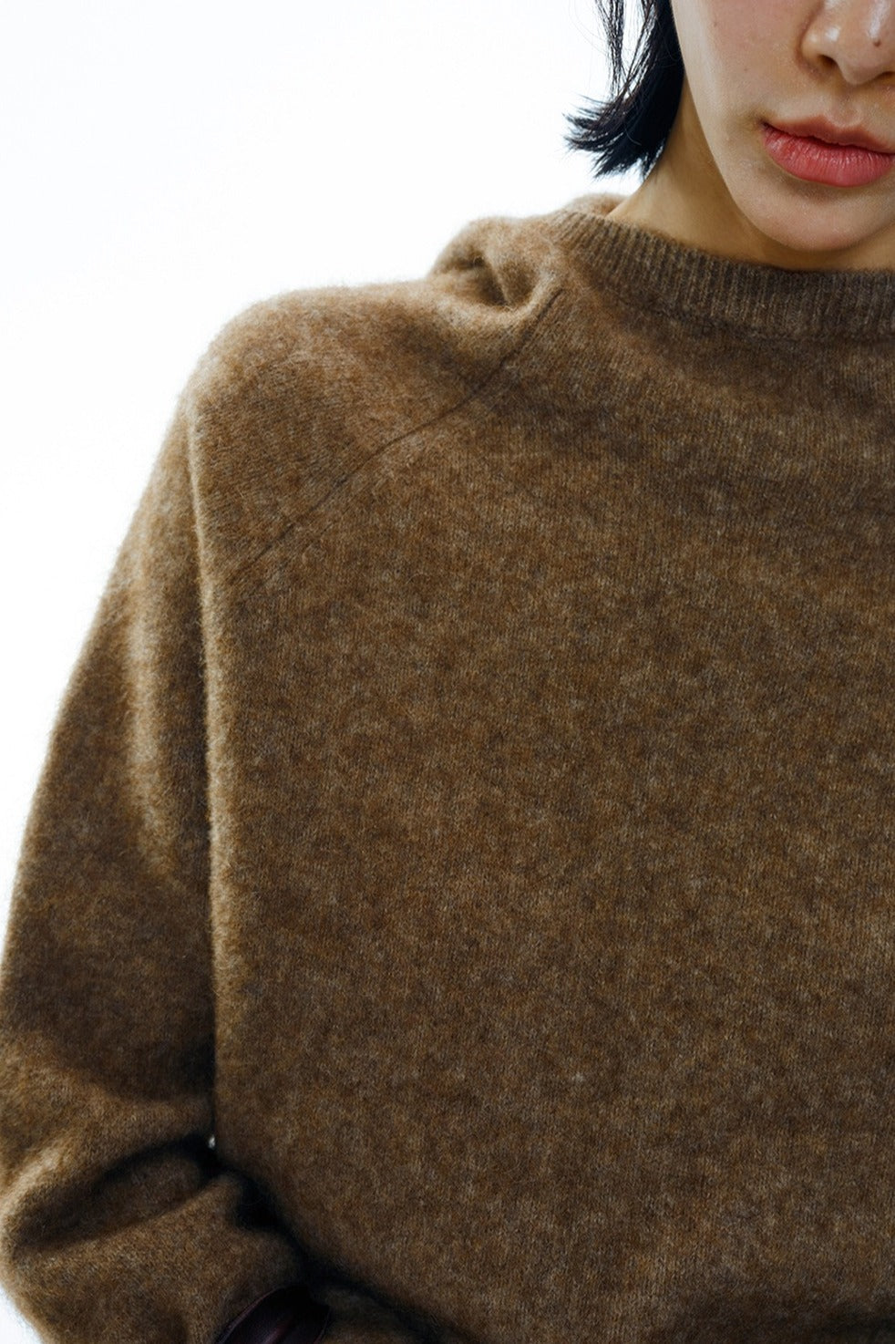 Yak down blend solid hue hoodie sweater | 4 color