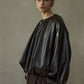 Romantic pleated soft PU jacket | 3 color