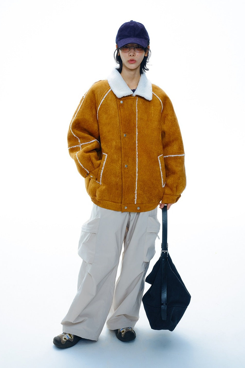 Chaqueta bomber extragrande con diseño en contraste | 3 colores