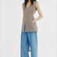 Sleek fit defined waist vest | 2 color