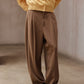 Wool blend wide-leg banana casual pants | 5 color