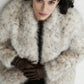 Plush leopard faux-fur boxy cut jacket