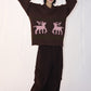 100% sheep wool Christmas jacquard sweater | 2 color