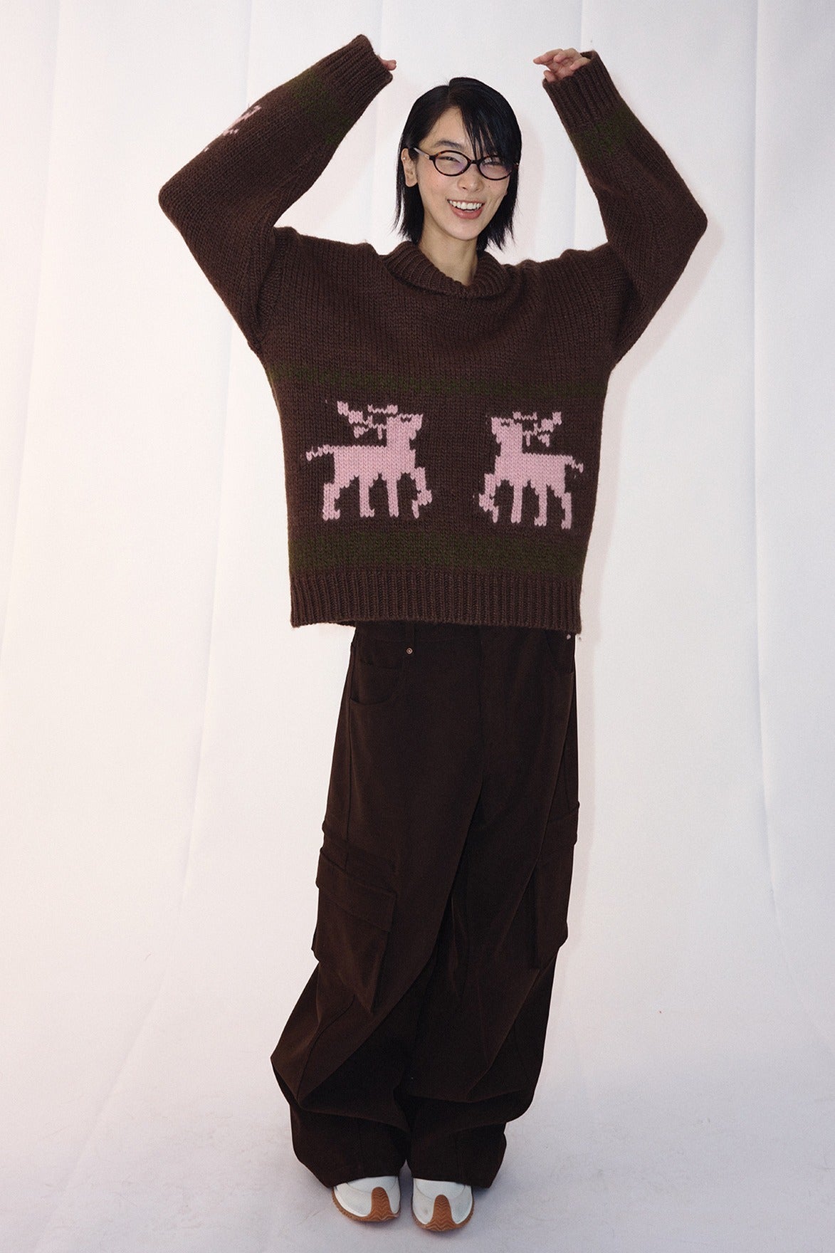 100% sheep wool Christmas jacquard sweater | 2 color