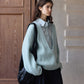 100% wool cozy loose-fit V-neck sweater | 4 color