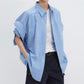 100% cotton chic shirt with rolled-up sleeves | 4 color