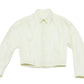 Cotton blend cropped elastic waist shirt jacket | 3 color