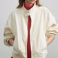 Cotton stand collar cropped jacket | 3 color
