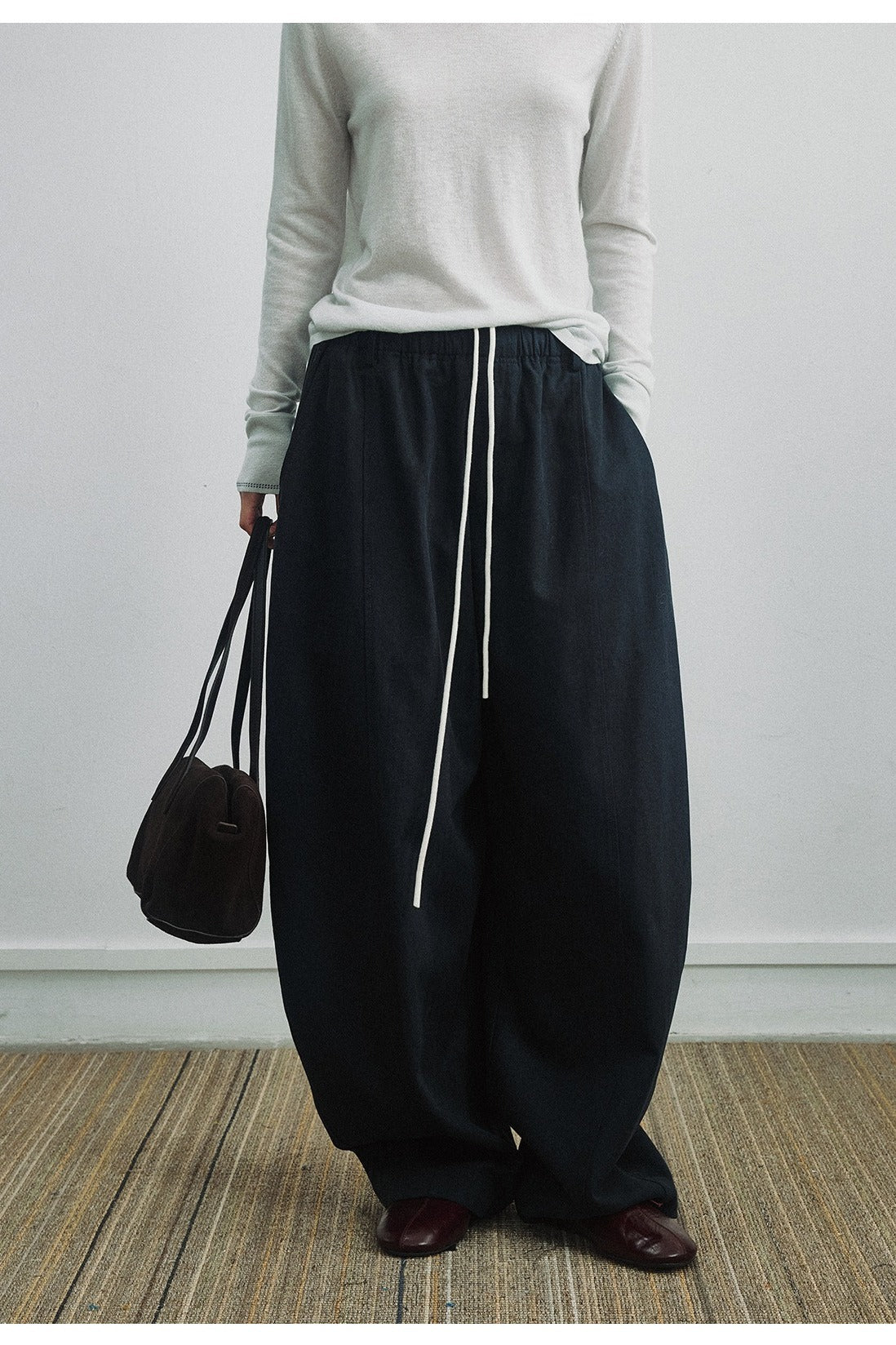 Tencel-cotton wide-leg pants | 2 color
