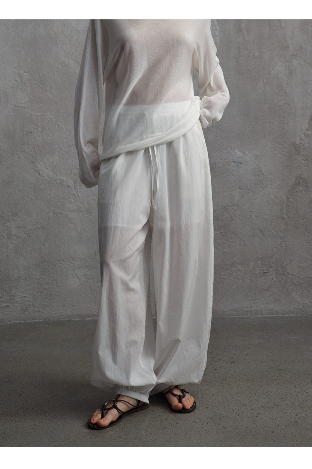 Viscose-cotton blend lantern pants | 3 color