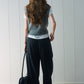 Alpaca blend minimalist cropped vest | 4 color