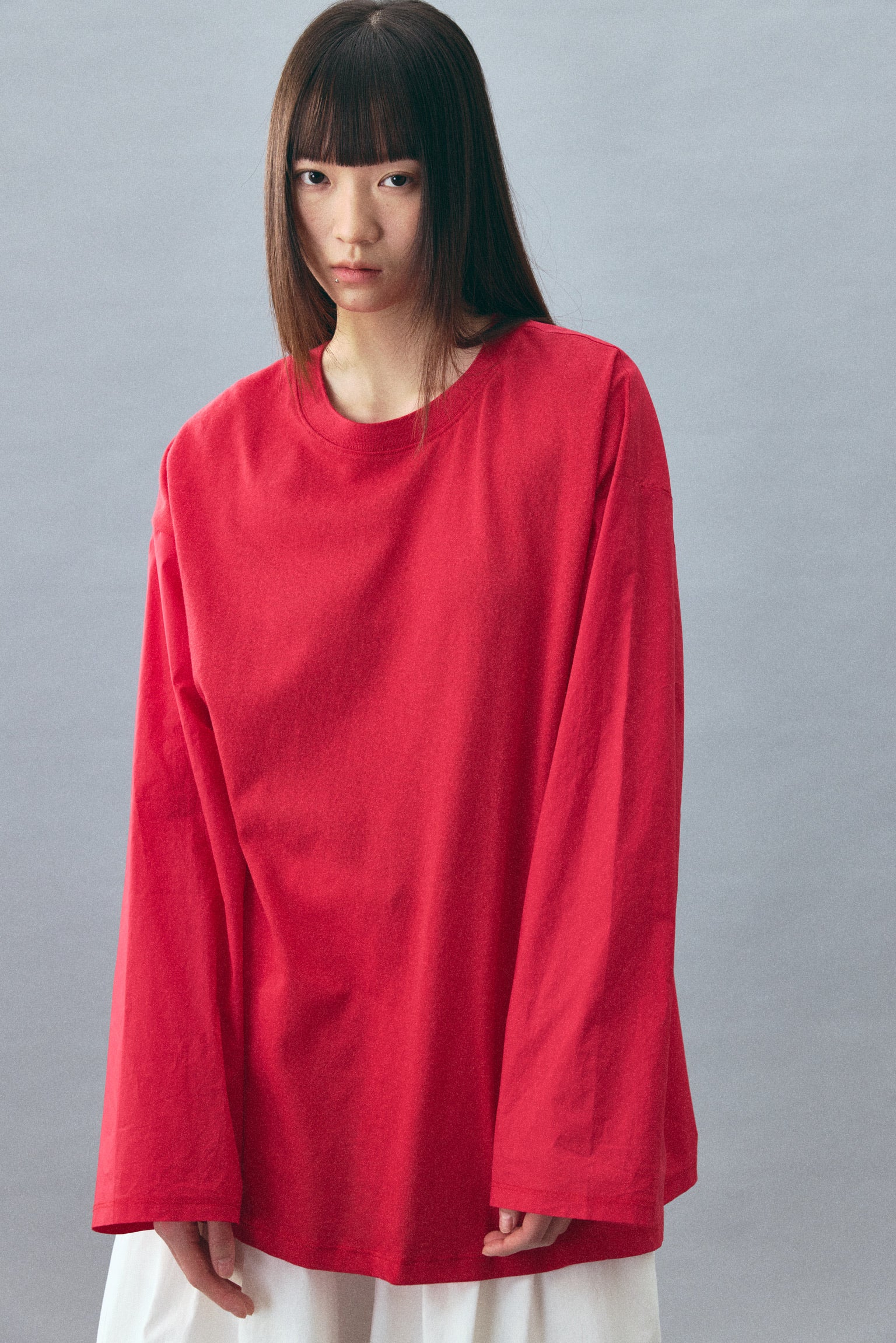 Camiseta-parche-camiseta de algodón con silueta grande