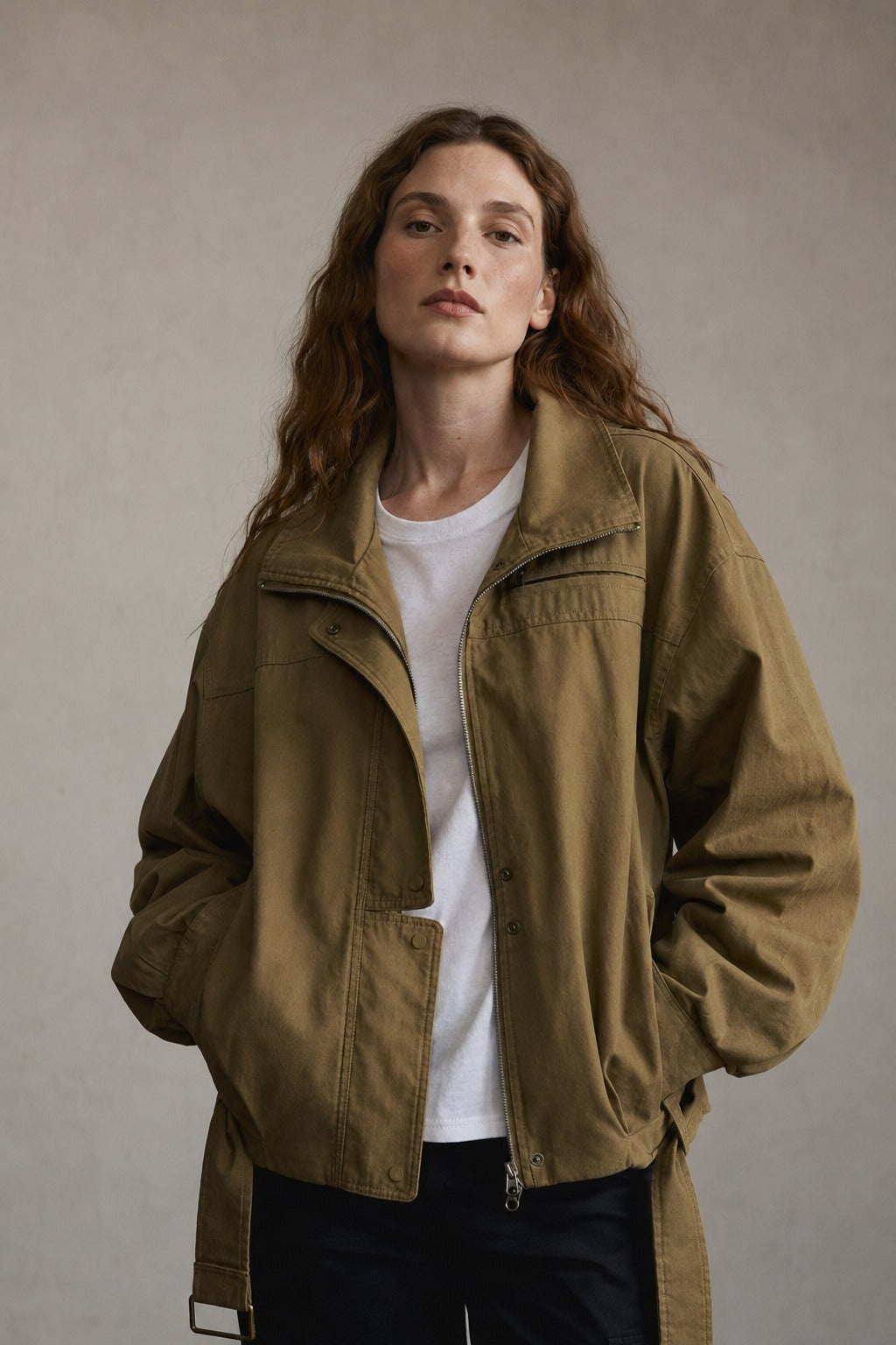 100% cotton relaxed fit jacket | 2 color