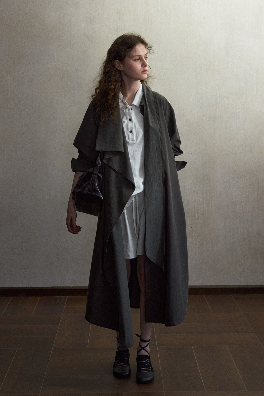 Lyocell-cotton flowing trench coat | 3 color