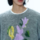 Alpaca blend soft and cozy jacquard sweater | 4 color