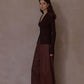 Cotton blend strong silhouette cocoon shape loose pants | 4 color