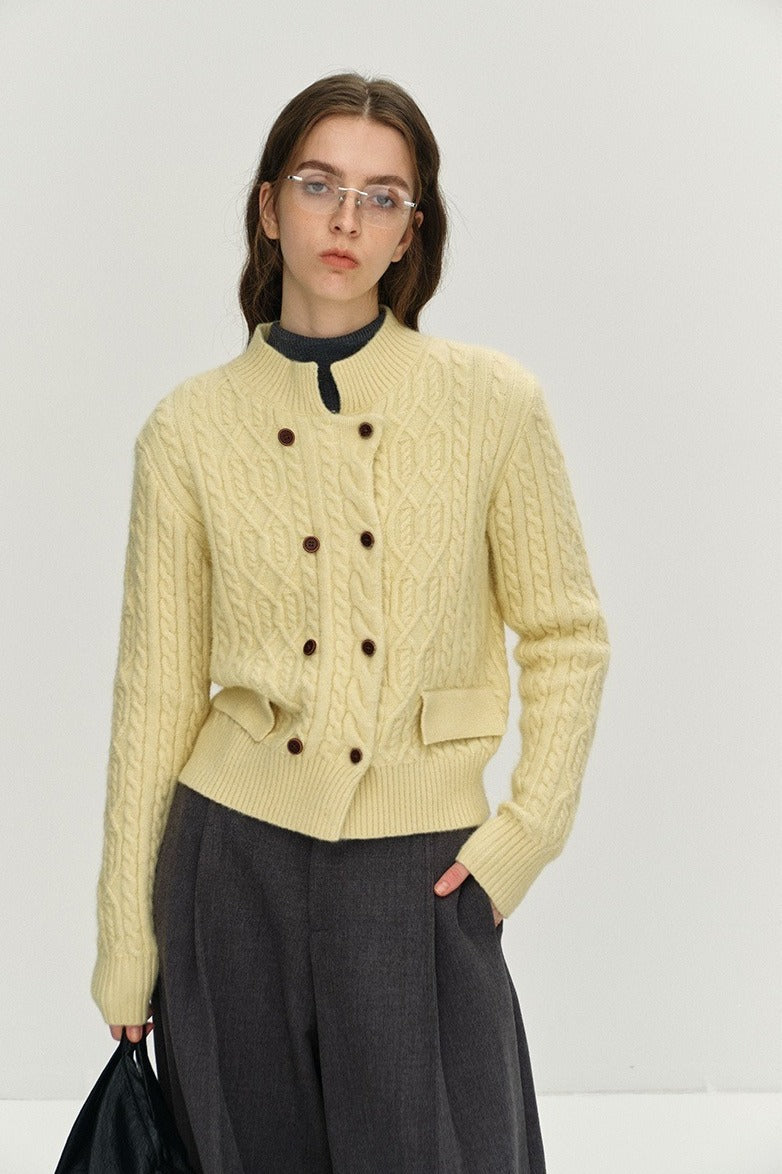 Twisted-knit sweater | 3 color