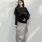 Wool blend irregular pleats modern skirt | 2 color