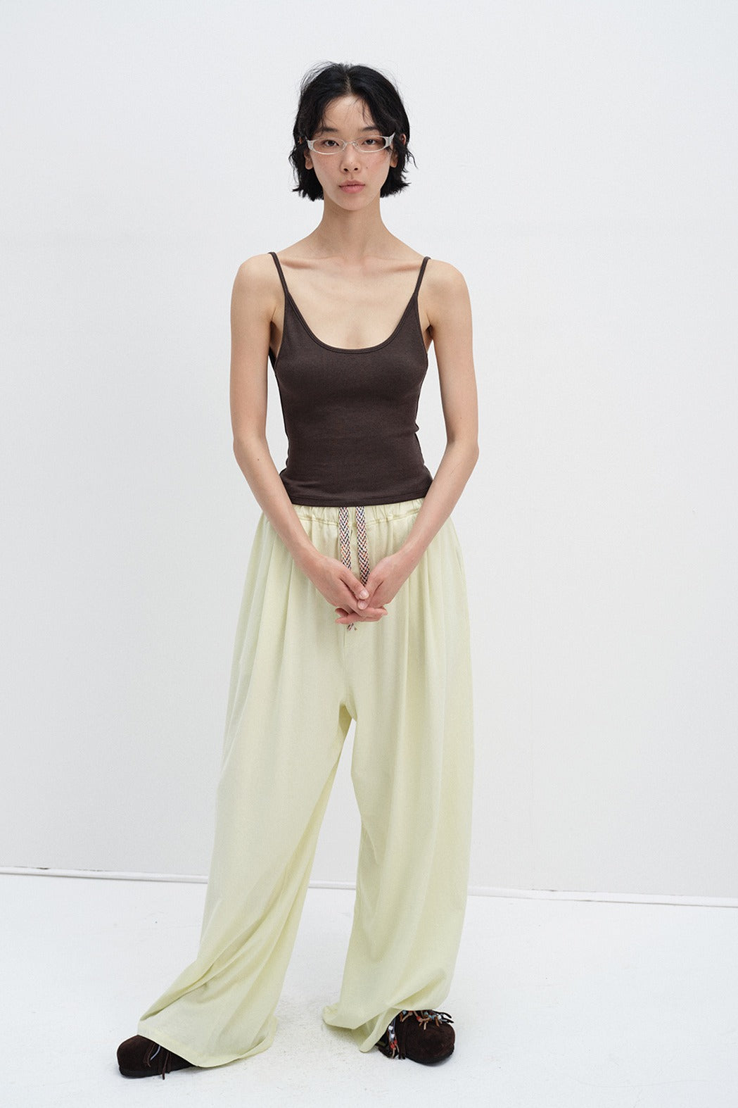 Cotton blend backless tank top | 3 color