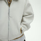 Cotton blend silhouetted corduroy collar jacket | 3 color