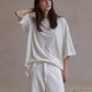 Relaxed-fit back split loose T-shirt | 5 color