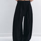 Viscose blend cool feel banana-shape loose pants | 4 color