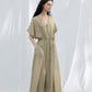 Lyocell waisted V-neck maxi dress | 3 color