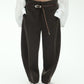 Sleek banana-shaped cropped suit pants | 4 color