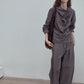 100% cotton relaxed-fit cowl neck casual shirt | 3 color